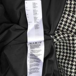 Maje White/Black Wool Blend Button Detail Mini Skirt M