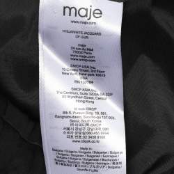 Maje White/Black Wool Blend Button Detail Mini Skirt M