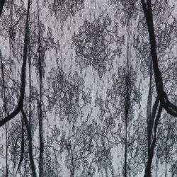 Pre Owned Maje Black Floral Lace Full Sleeve Top M