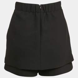 Maje Black Stretch Crepe Shorts XS