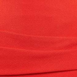 Maje Red Crepe Pleated Mini Skirt S