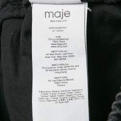 Pre Owned Maje Black Studded Denim Shorts M Waist 27"