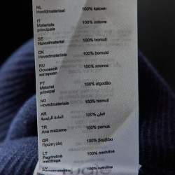 Pre Owned Maje Navy Blue Cotton Contrast Stitch Misla Polo Jumper M