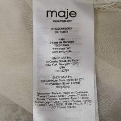 Maje White Lace Wrap-Up Top S