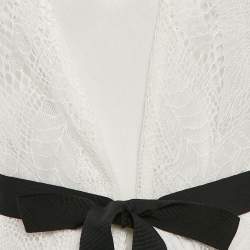 Maje White Lace Wrap-Up Top S