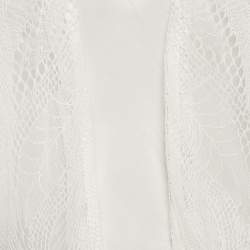 Maje White Lace Wrap-Up Top S