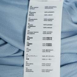 Pre Owned Maje Blue Embroidered Satin Mini Dress L