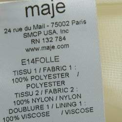 Maje Cream Crepe Lace Trimmed Blazer S