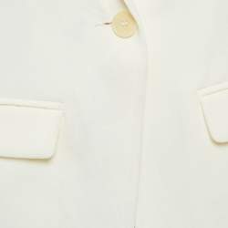 Maje Cream Crepe Lace Trimmed Blazer S
