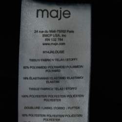 Pre Owned Maje Black Jersey Bead Embellished Mini Skirt XS