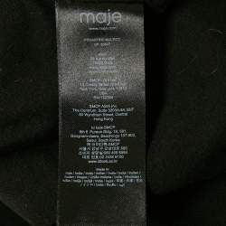 Maje Black Suede Stud Detail Mini Skirt M