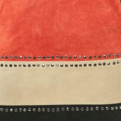 Maje Black Suede Stud Detail Mini Skirt M