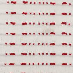 Pre Owned Maje White Striped Stretch Knit Midi Dress S