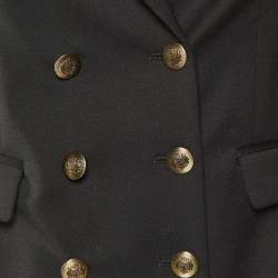 Maje Black Wool Double Breasted Blazer S