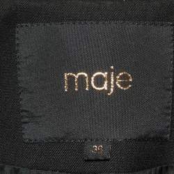 Maje Black Wool Double Breasted Blazer S