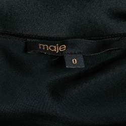 Pre Owned Maje Black Lace Trim Satin Silk Camisole XS