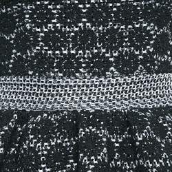 Pre Owned Maje Black Floral Lace Sleeveless Flared Short Dress S