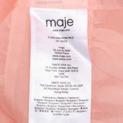 Pre Owned Maje Rose Pale Organza Belted Mini Shirt Dress S
