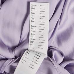 Pre Owned Maje Purple Satin Flounce Maxi Dress XS