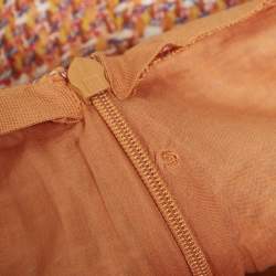 Maje Orange Tweed Tie-Up Jacket and Skirt Set S/M
