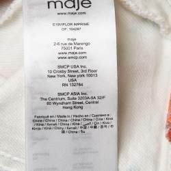 Maje White Floral Print Denim Imprime Top and Shorts Set S/L