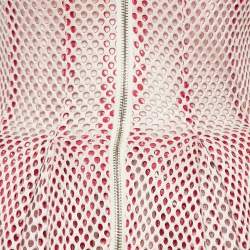 Pre Owned Maje Pink Mesh Flared Sleeveless Mini Dress S