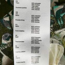 Pre Owned Maje Green Parrot Lurex Jacquard Skorts S