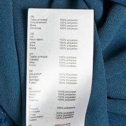 Maje Blue Fil-coupe Crepe Midi Dress S