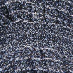 Pre Owned Maje Blue Patterned Stretch Knit Mini Dress M