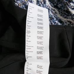 Pre Owned Maje Blue Patterned Stretch Knit Mini Dress M