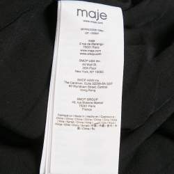 Pre Owned Maje Blue Patterned Stretch Knit Mini Dress M