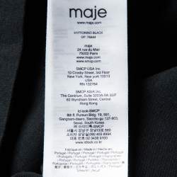 Maje Black Cotton Embroidered Torino Crew Neck T-Shirt L 