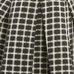 Pre Owned Maje Black Carreaux Synthetic Pleated Jungle Skirt S