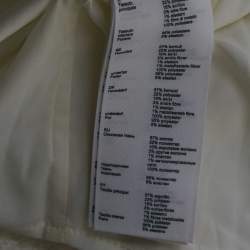 Pre Owned Maje Off-White Tweed Pleated Double Breasted Short Dress S