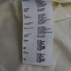 Pre Owned Maje Off-White Tweed Pleated Double Breasted Short Dress S