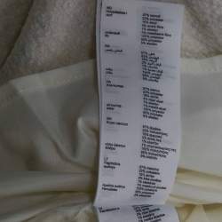 Pre Owned Maje Off-White Tweed Pleated Double Breasted Short Dress S