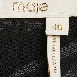 Maje Black Cotton Blend V-Neck Sleeveless Plana Jumpsuit L