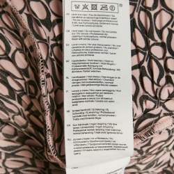 Maje Pink/Black Printed Crepe Pleated Mini Dress S