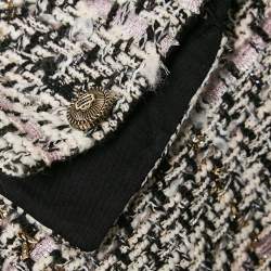 Pre Owned Maje Multicolor Tweed One-Shoulder Belted Mini Dress S