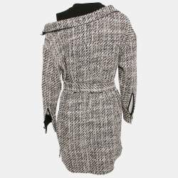 Pre Owned Maje Multicolor Tweed One-Shoulder Belted Mini Dress S