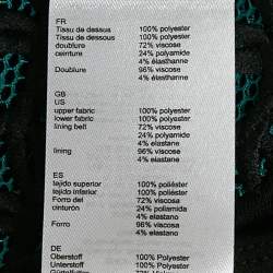 Pre Owned Maje Green Embroidered Tulle Pleated Mini Skirt S