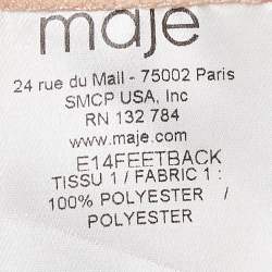 Maje Pink Crepe Sleeveless Top M