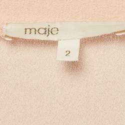 Maje Pink Crepe Sleeveless Top M