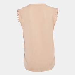 Maje Pink Crepe Sleeveless Top M