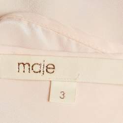 Maje Peach/Orange Organza Button Front Long Sleeve Shirt L