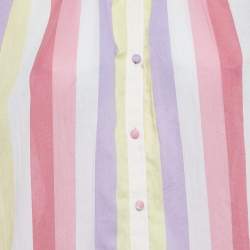 Maje Multicolor Candy Stripe Crepe Oversized Blouse M