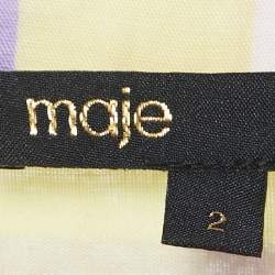 Maje Multicolor Candy Stripe Crepe Oversized Blouse M
