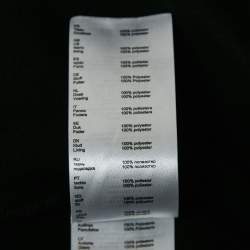 Pre Owned Maje Black Printed Chiffon Shirring Midi Dress S