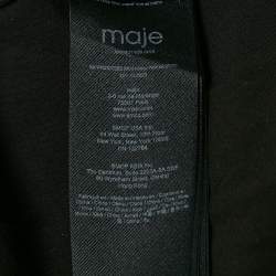 Pre Owned Maje Black Silk Rachellim Eyelet Maxi Dress S