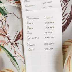 Pre Owned Maje Blue Floral Print Crepe Ruffled Mini Wrap Dress XS